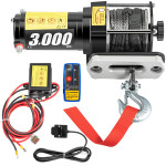 Лебедка для квадроцикла Electric Winch 3000lbs (Синтетический трос / 12В)