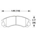 Передние тормозные колодки HAWK HPS для Mitsubishi Pajero Sport 1998-2008