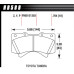 Керамические передние тормозные колодки HAWK Performance Ceramic для Toyota Tundra 2007-2013